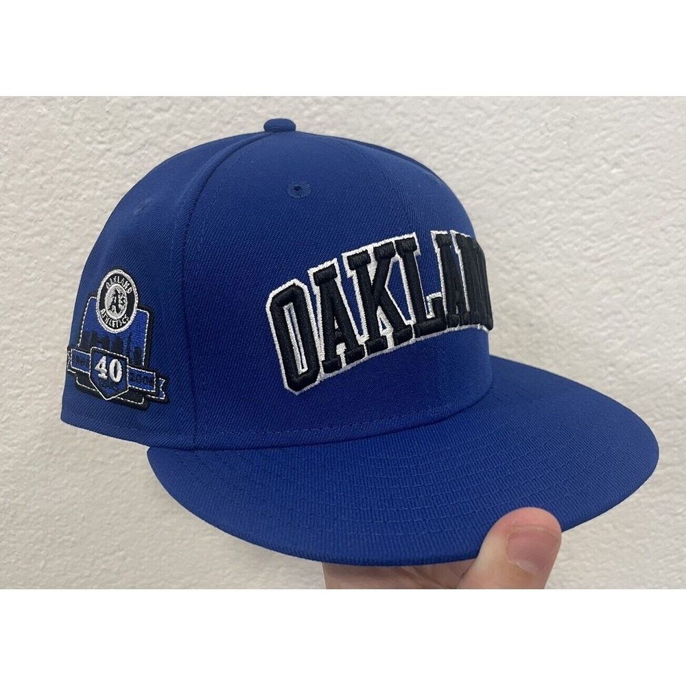 Oakland Athletics New Era Hat 7 3/8-Coopertown Co- Blue